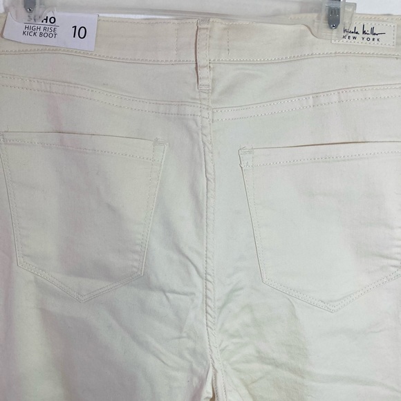 *New* Nicole Miller High Rise OFF WHITE Jeans Size 10 - Picture 7 of 8